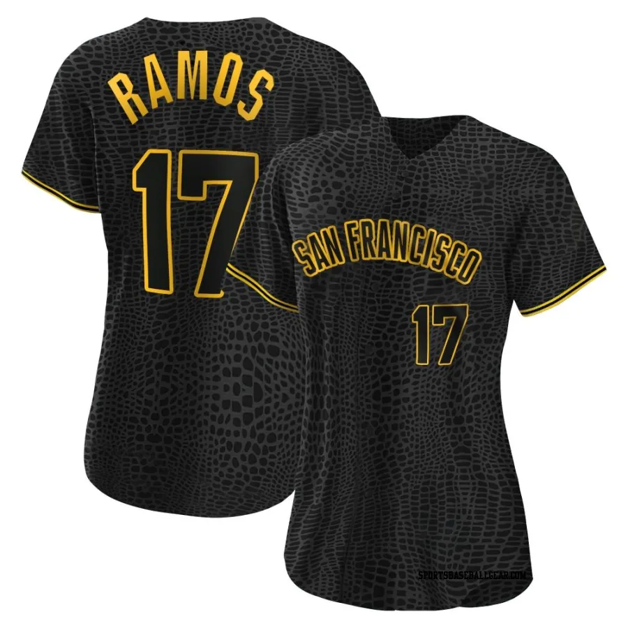 Heliot Ramos Women's San Francisco Giants Black Replica Snake Skin City Jersey