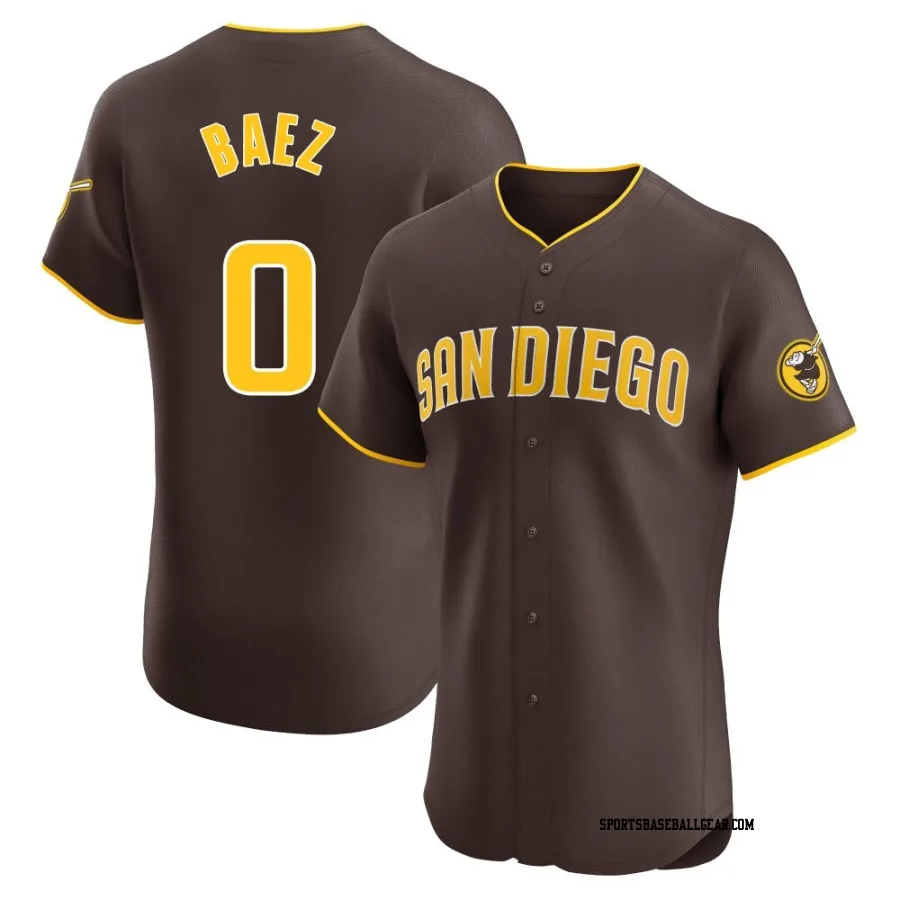 Henry Baez Men's San Diego Padres Brown Elite Road Vapor Premier Jersey