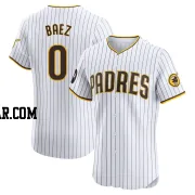 Henry Baez Men's San Diego Padres White Elite Home Patch Jersey