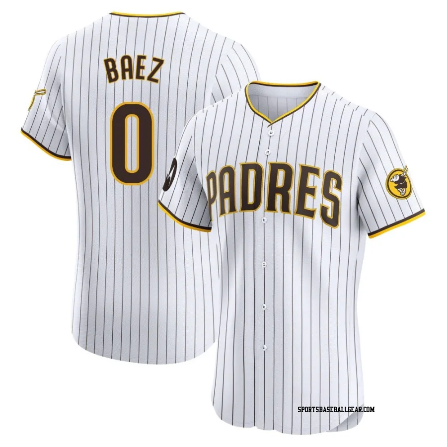 Henry Baez Men's San Diego Padres White Elite Home Patch Jersey