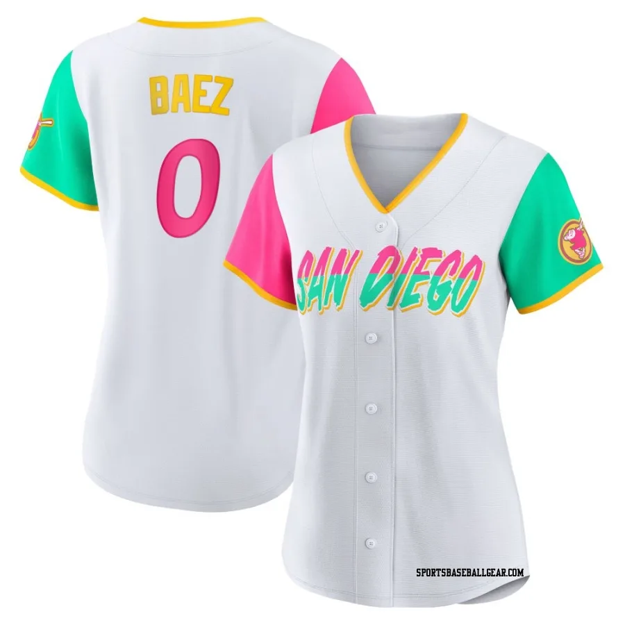 Henry Baez Women's San Diego Padres White Replica 2022 City Connect Jersey