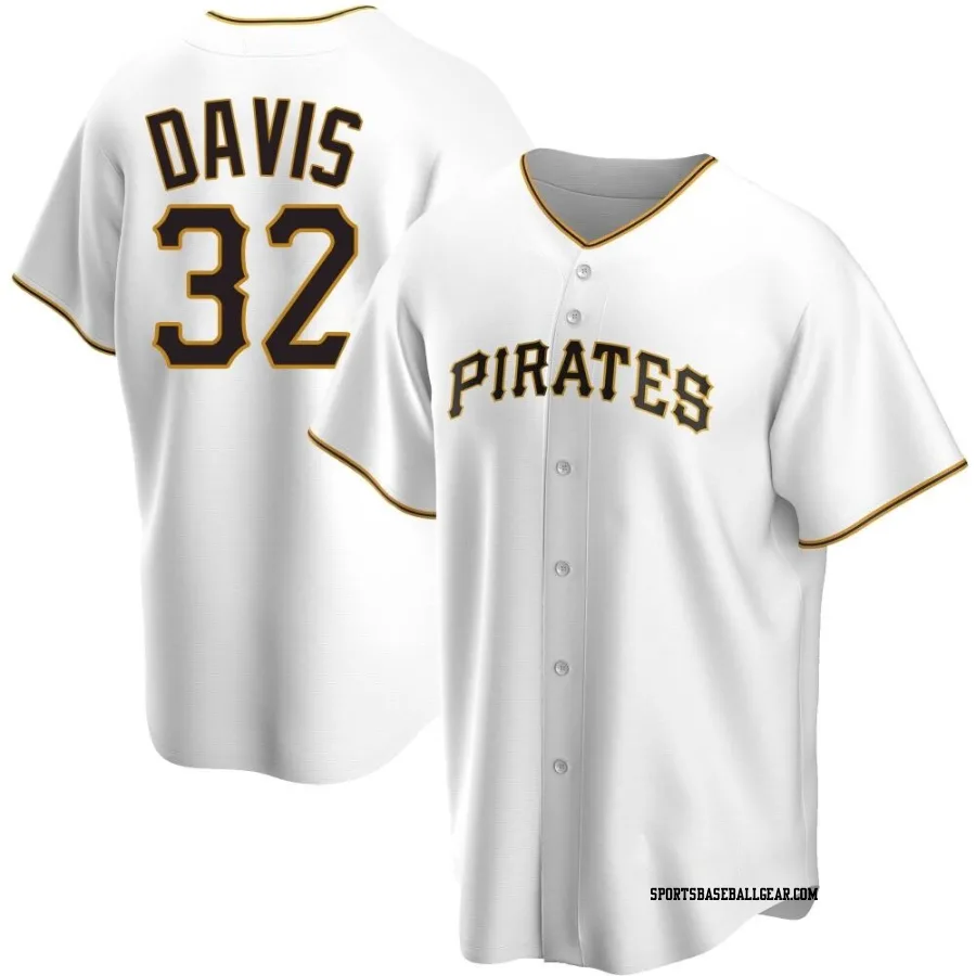 Henry Davis Men's Pittsburgh Pirates White Replica Home Jersey