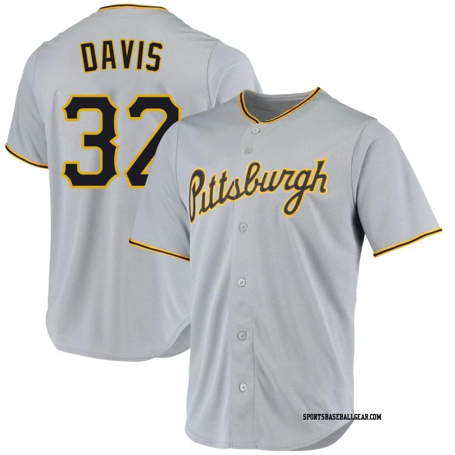 Henry Davis Youth Pittsburgh Pirates Gray Replica Road Jersey