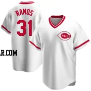 Henry Ramos Men's Cincinnati Reds White Replica Home Cooperstown Collection Jersey