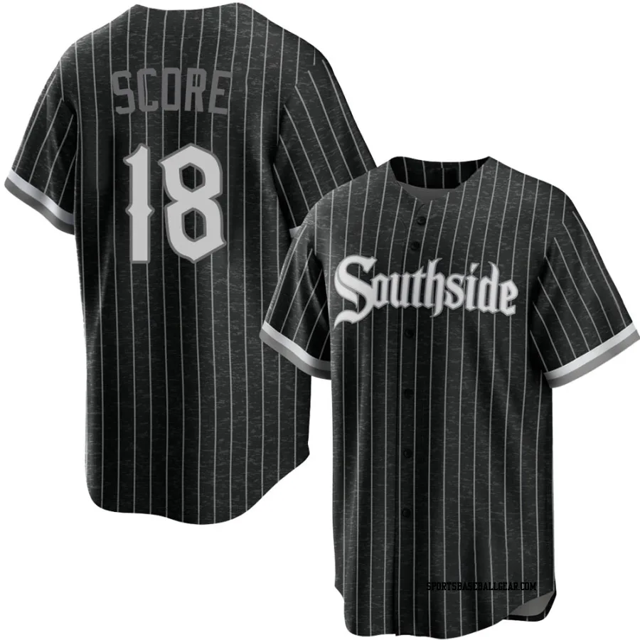 Herb Score Men's Chicago White Sox Black Replica 2021 City Connect Jersey