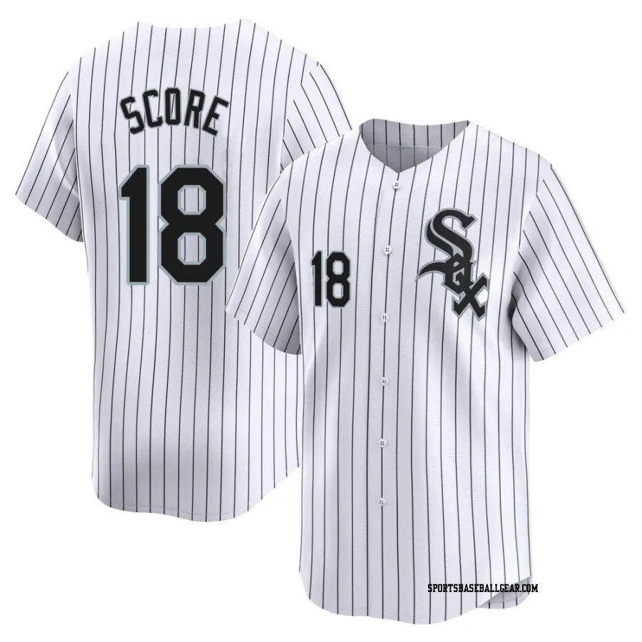 Herb Score Men's Chicago White Sox White Limited Home Jersey