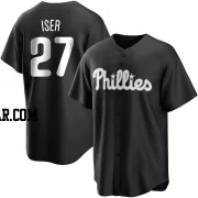 Herbert Iser Youth Philadelphia Phillies Black/White Replica Jersey