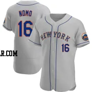 Hideo Nomo Men's New York Mets Gray Authentic Road Jersey