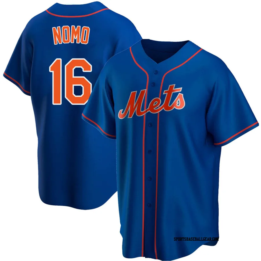 Hideo Nomo Men's New York Mets Royal Replica Alternate Jersey