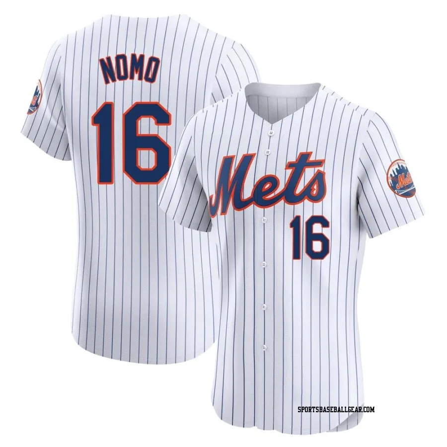 Hideo Nomo Men's New York Mets White Elite Home Jersey