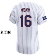 Hideo Nomo Men's New York Mets White Elite Home Patch Jersey