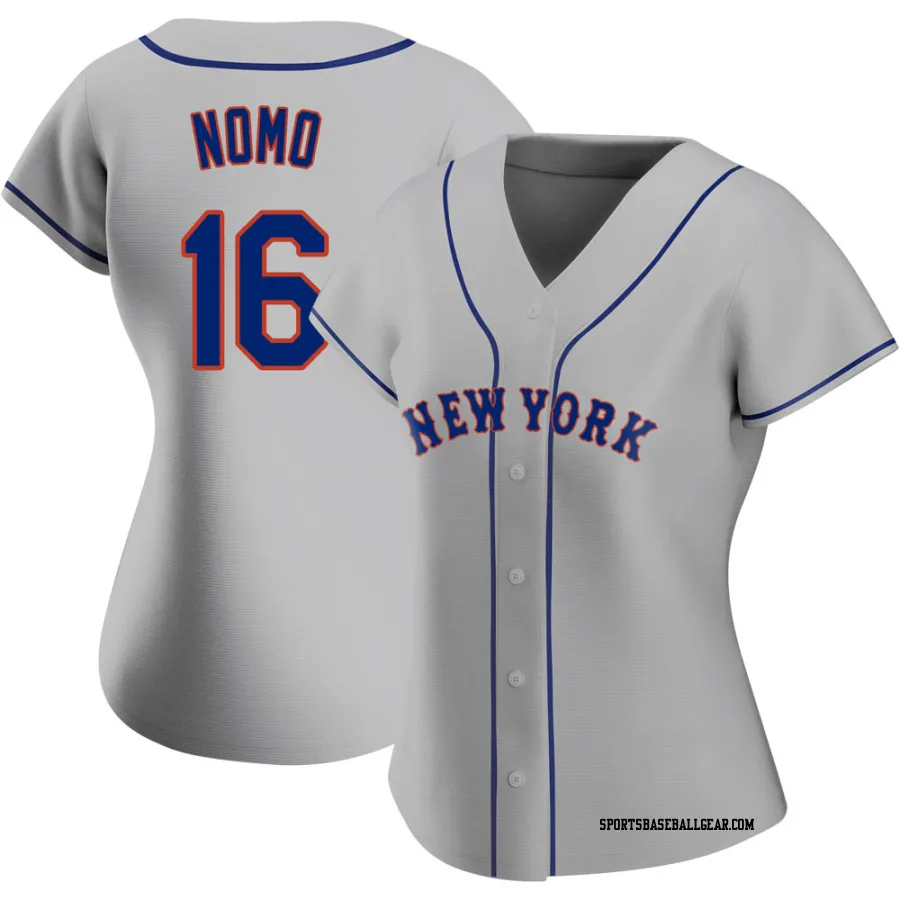 Hideo Nomo Women's New York Mets Gray Authentic Road Jersey