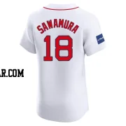 Hirokazu Sawamura Men's Boston Red Sox White Elite Home Patch Jersey