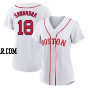 Hirokazu Sawamura Women's Boston Red Sox White Authentic 2021 Patriots' Day Jersey