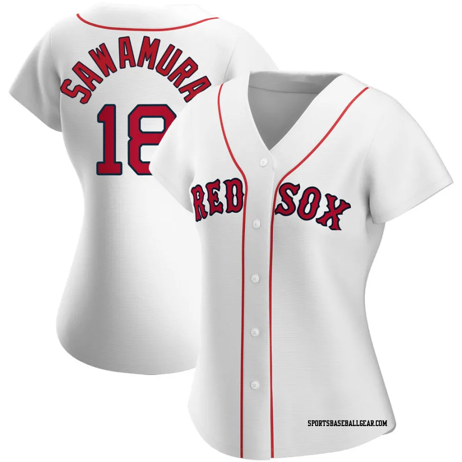 Hirokazu Sawamura Women's Boston Red Sox White Authentic Home Jersey