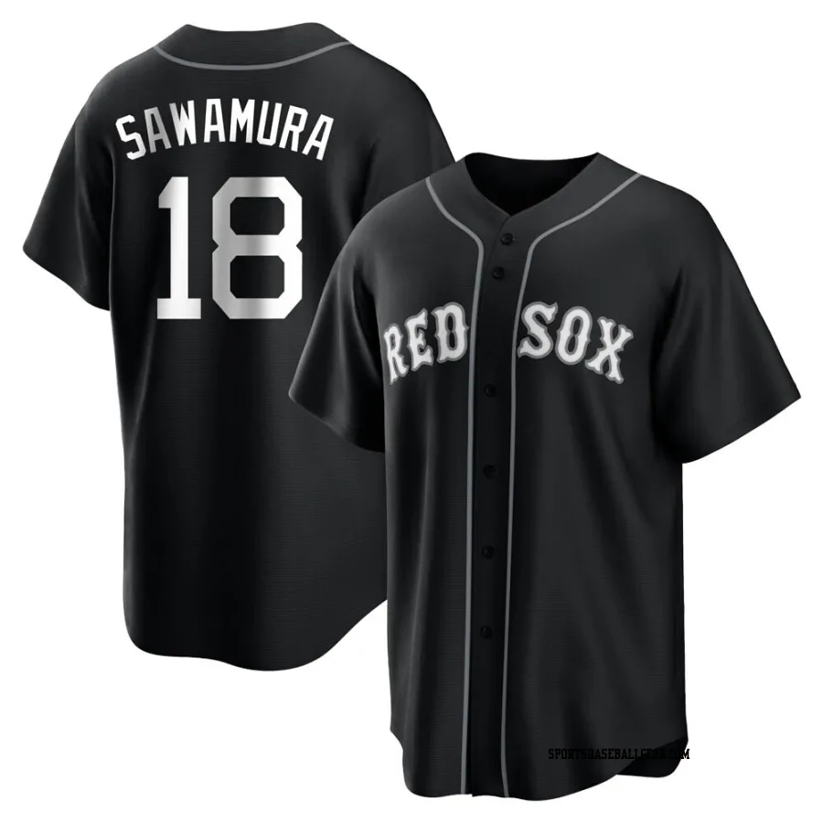 Hirokazu Sawamura Youth Boston Red Sox Black/White Replica Jersey