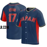 Hiromi Itoh Men's Japan Baseball Navy Replica 2023 World Baseball Classic Jersey