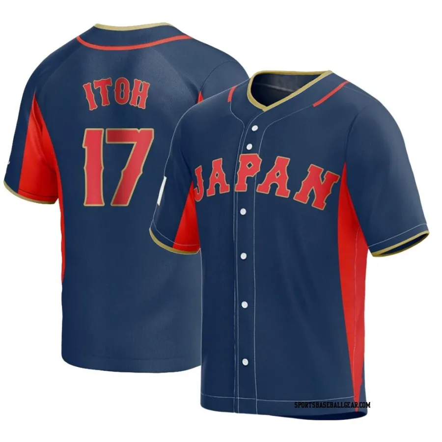 Hiromi Itoh Men's Japan Baseball Navy Replica 2023 World Baseball Classic Jersey