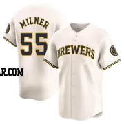 Hoby Milner Men's Milwaukee Brewers Cream Limited Home Jersey