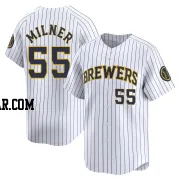 Hoby Milner Men's Milwaukee Brewers White Limited Alternate Jersey