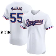 Hoby Milner Men's Texas Rangers Gold Elite White 2024 Collection Jersey