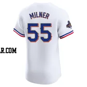 Hoby Milner Men's Texas Rangers Gold Elite White 2024 Collection Jersey