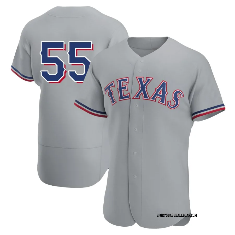 Hoby Milner Men's Texas Rangers Gray Authentic Road Jersey