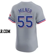 Hoby Milner Men's Texas Rangers Gray Elite Road Jersey