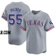 Hoby Milner Men's Texas Rangers Gray Limited Away Jersey