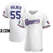 Hoby Milner Men's Texas Rangers White Authentic Home Jersey