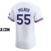 Hoby Milner Men's Texas Rangers White Elite Home Jersey