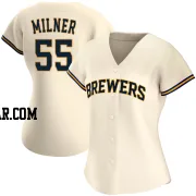 Hoby Milner Women's Milwaukee Brewers Cream Authentic Home Jersey