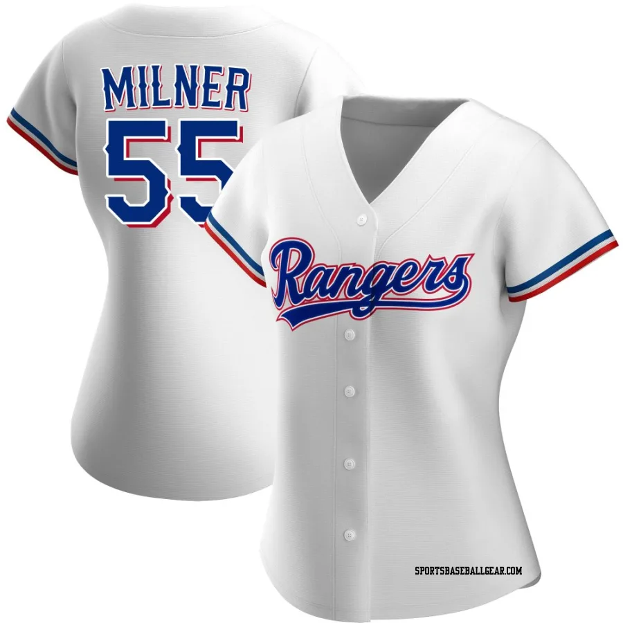 Hoby Milner Women's Texas Rangers White Authentic Home Jersey