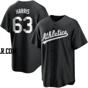 Hogan Harris Men's Oakland Athletics Black/White Replica Jersey