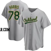 Hogan Harris Men's Oakland Athletics Gray Replica Road Jersey