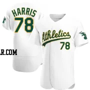 Hogan Harris Men's Oakland Athletics White Authentic Home Jersey