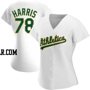 Hogan Harris Women's Oakland Athletics White Authentic Home Jersey