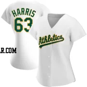 Hogan Harris Women's Oakland Athletics White Replica Home Jersey