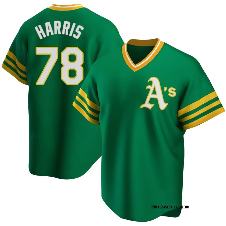 Hogan Harris Youth Oakland Athletics Green Replica R Kelly Road Cooperstown Collection Jersey