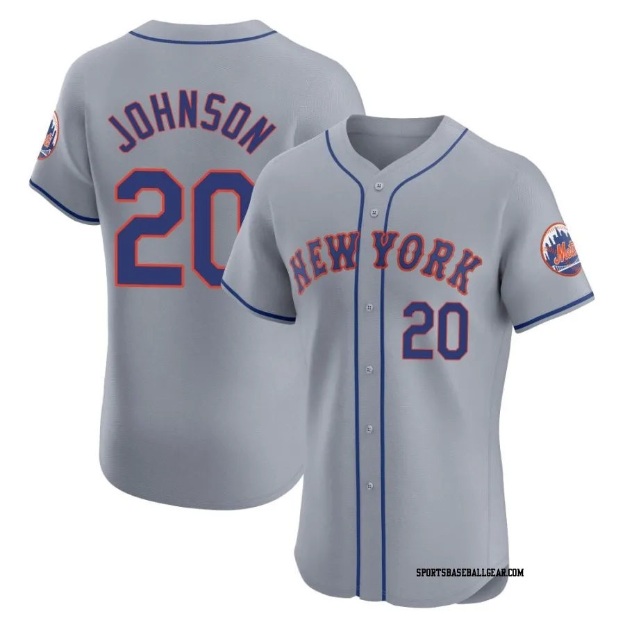 Howard Johnson Men's New York Mets Gray Elite Road Jersey