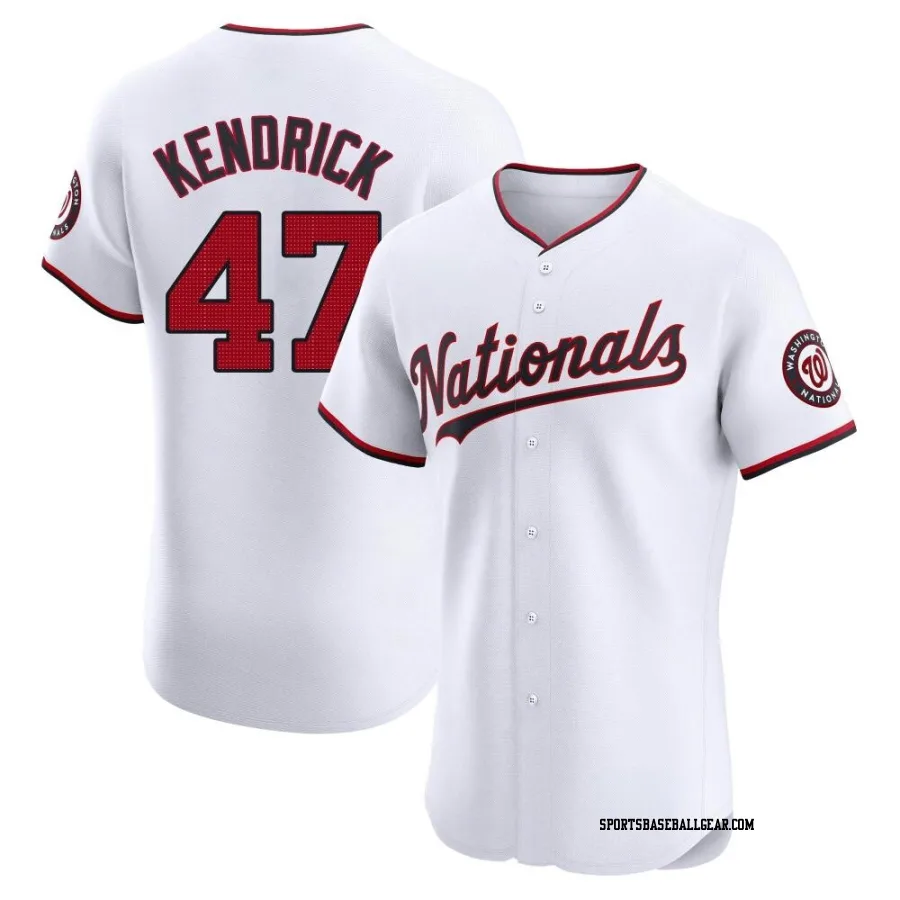 Howie Kendrick Men's Washington Nationals White Elite Home Jersey