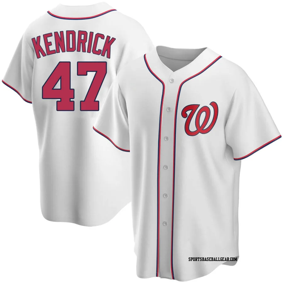 Howie Kendrick Men's Washington Nationals White Replica Home Jersey