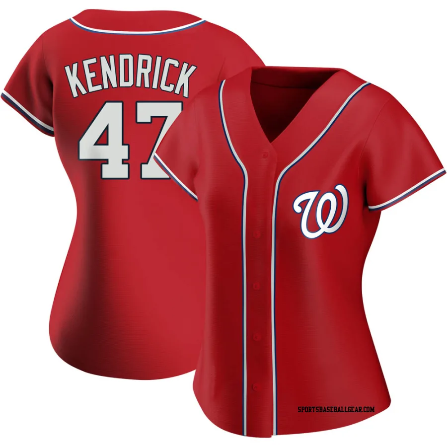 Howie Kendrick Women's Washington Nationals Red Authentic Alternate Jersey