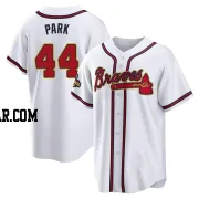 Hoy Park Men's Atlanta Braves Gold Replica White 2022 Program Jersey