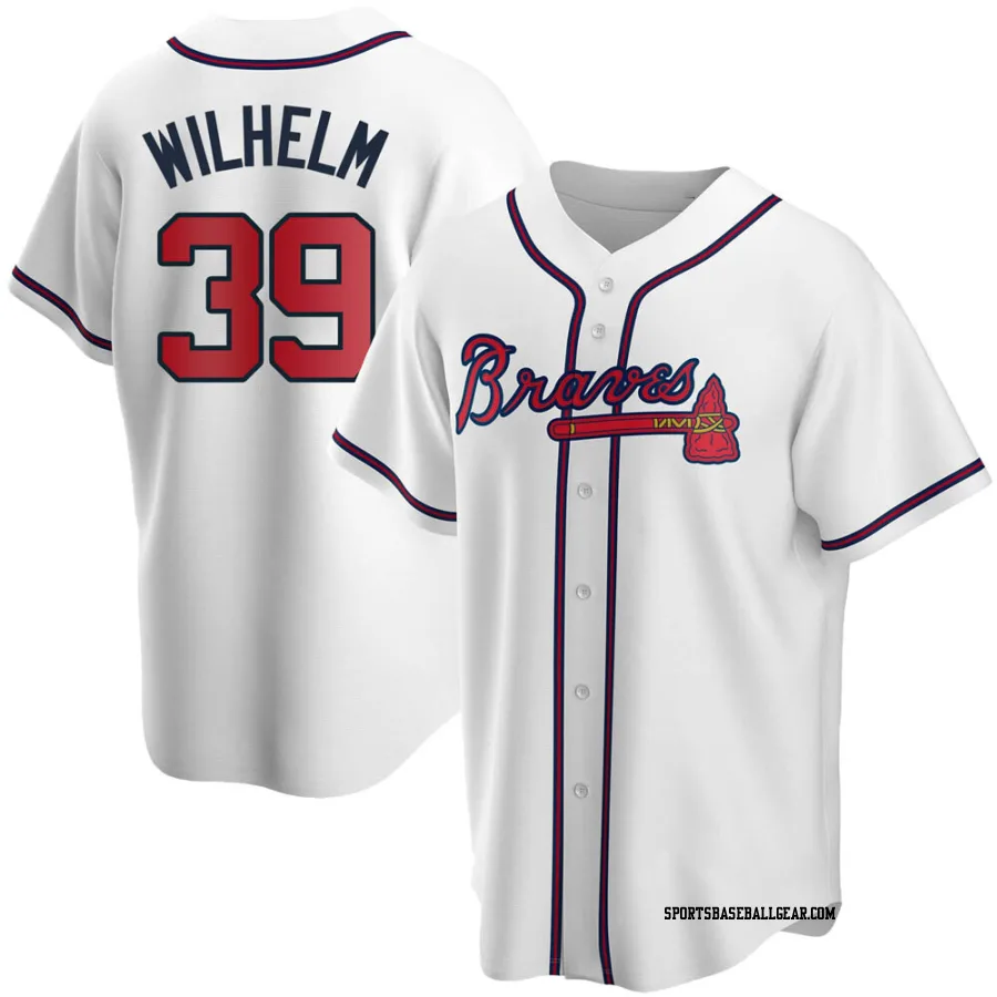 Hoyt Wilhelm Men's Atlanta Braves White Replica Home Jersey