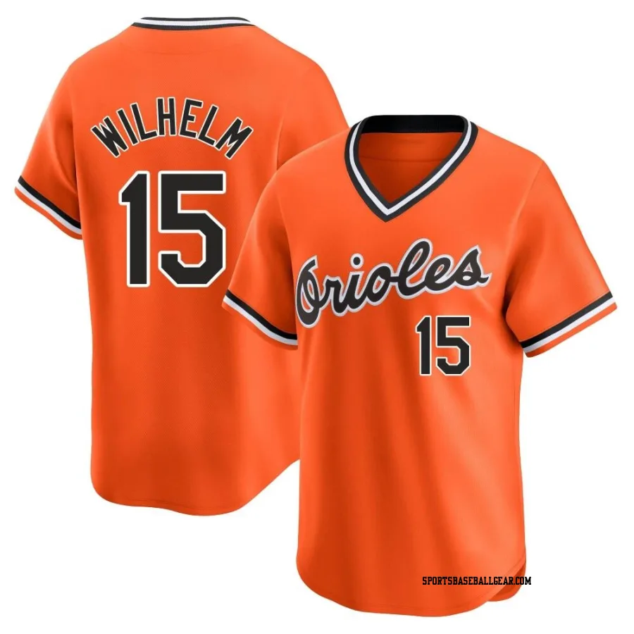 Hoyt Wilhelm Youth Baltimore Orioles Orange Limited Cooperstown Collection Jersey