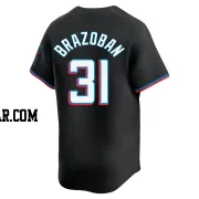 Huascar Brazoban Men's Miami Marlins Black Limited Alternate Jersey