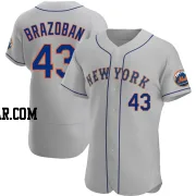 Huascar Brazoban Men's New York Mets Gray Authentic Road Jersey