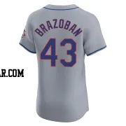 Huascar Brazoban Men's New York Mets Gray Elite Road Jersey