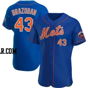 Huascar Brazoban Men's New York Mets Royal Authentic Alternate Jersey